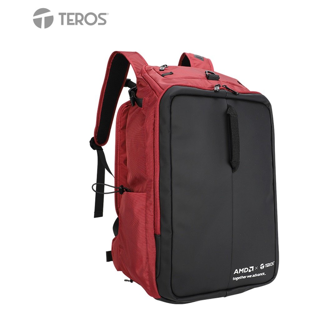 Backpack TEROS Alltracker AMD TE-ATK9060, para Notebooks de hasta 15.6", Rojo/Negro (1)