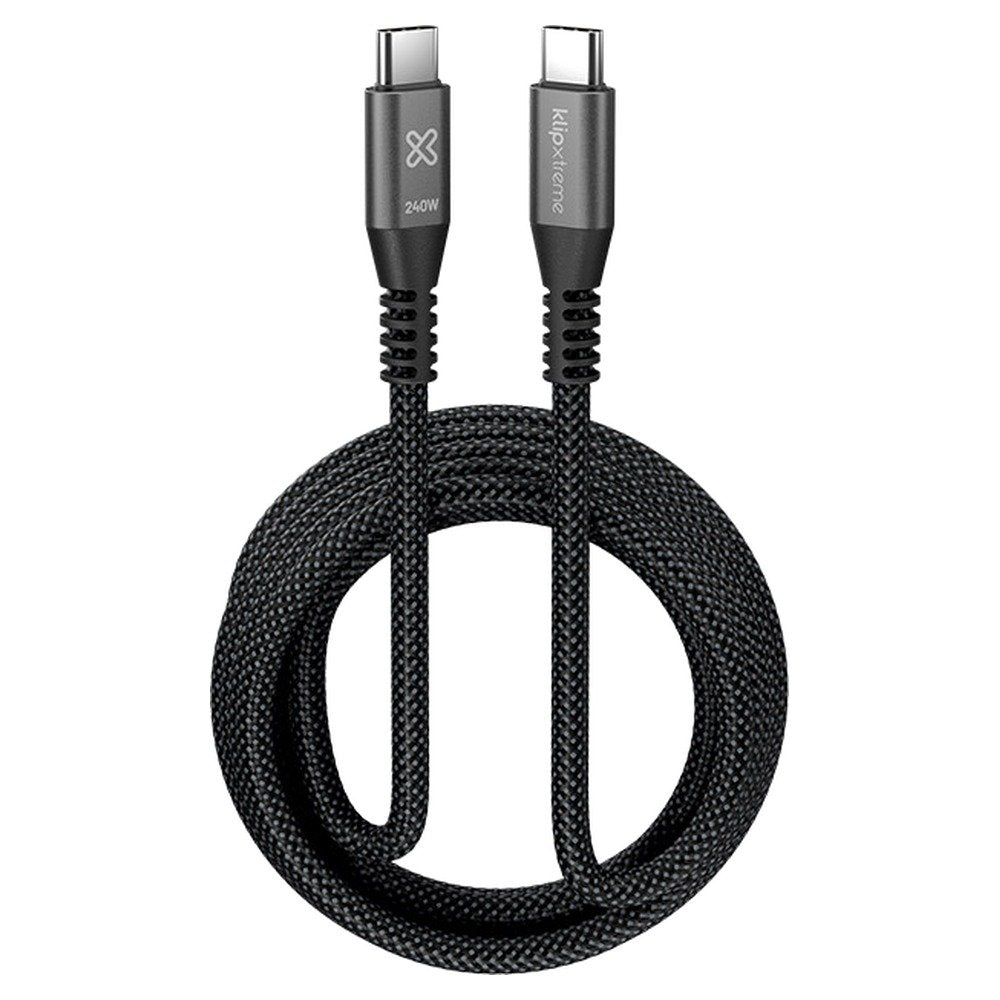 Klip Xtreme · USB cable · 24 pin USB-C · 3 m · Black · 240W Braided Fast Charging (1)