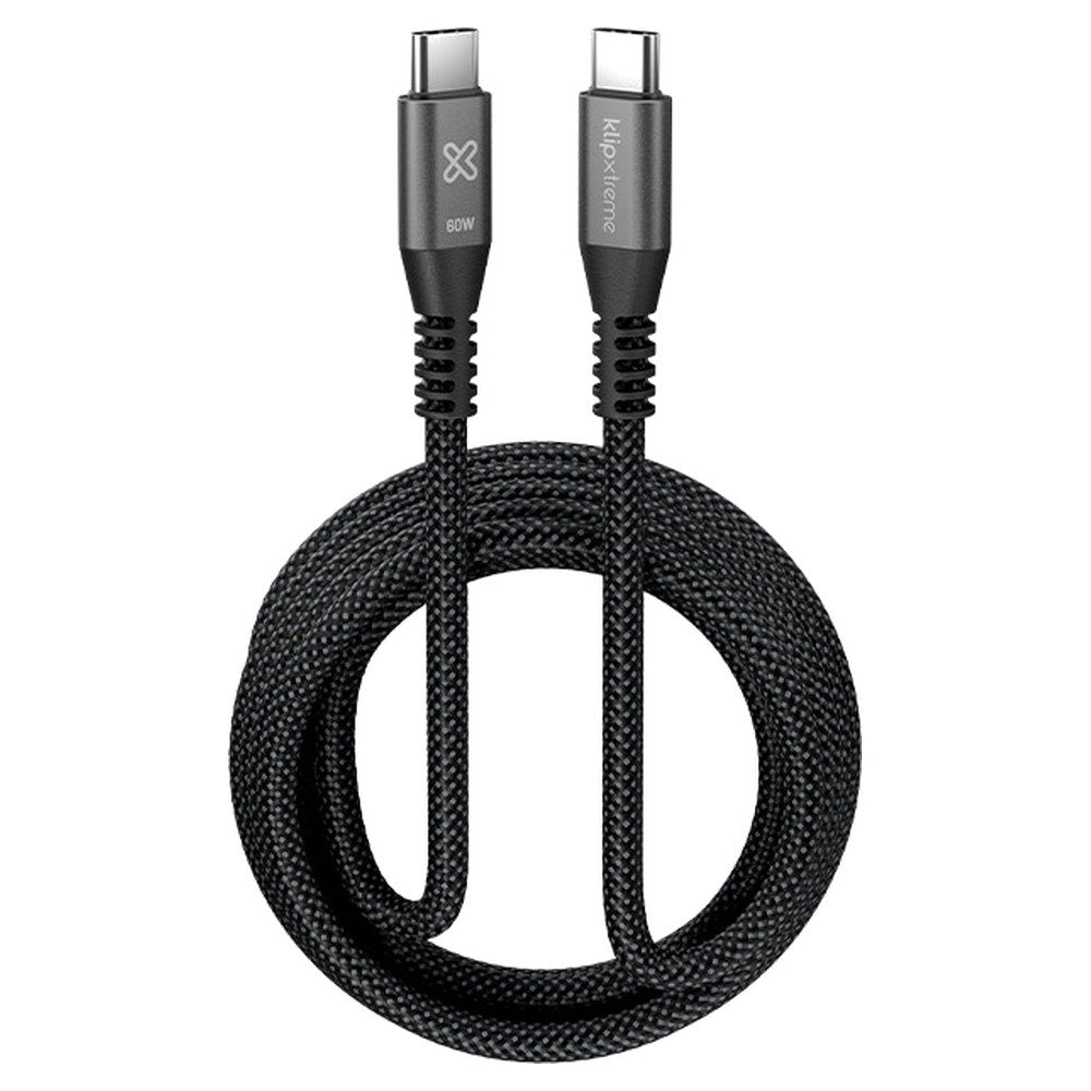 Klip Xtreme · USB cable · 24 pin USB-C · 3 m · Black · 60W Braided Fast charging (1)