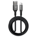 Klip Xtreme · USB cable · 24 pin USB-C · 9 pin USB Type A · 3 m · Black · 30W Braided Fast charging (1)
