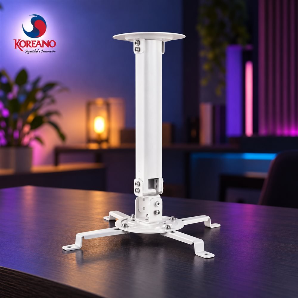 RACK PROYECTOR MULTIMEDIA PARA TECHO COLOR BLANCO-RPK-W (1)