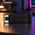 Memoria Usb 3.2 Kingston 256gb Gen 1 Data Traveler Dt70 Color Negro Liso (1)