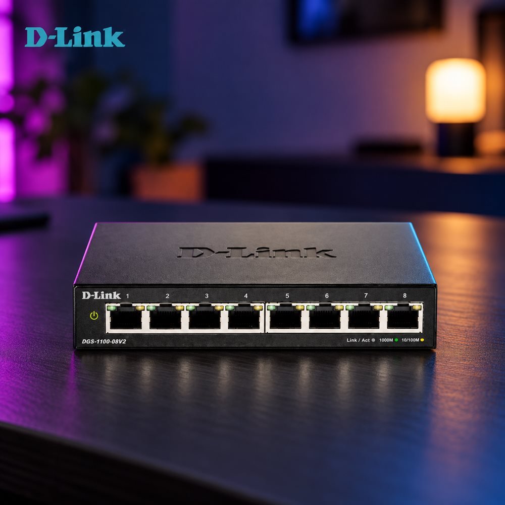 Switch D-link Dgs-1100-08v2 De 8 Puertos Gigabit Smart Managed (1)