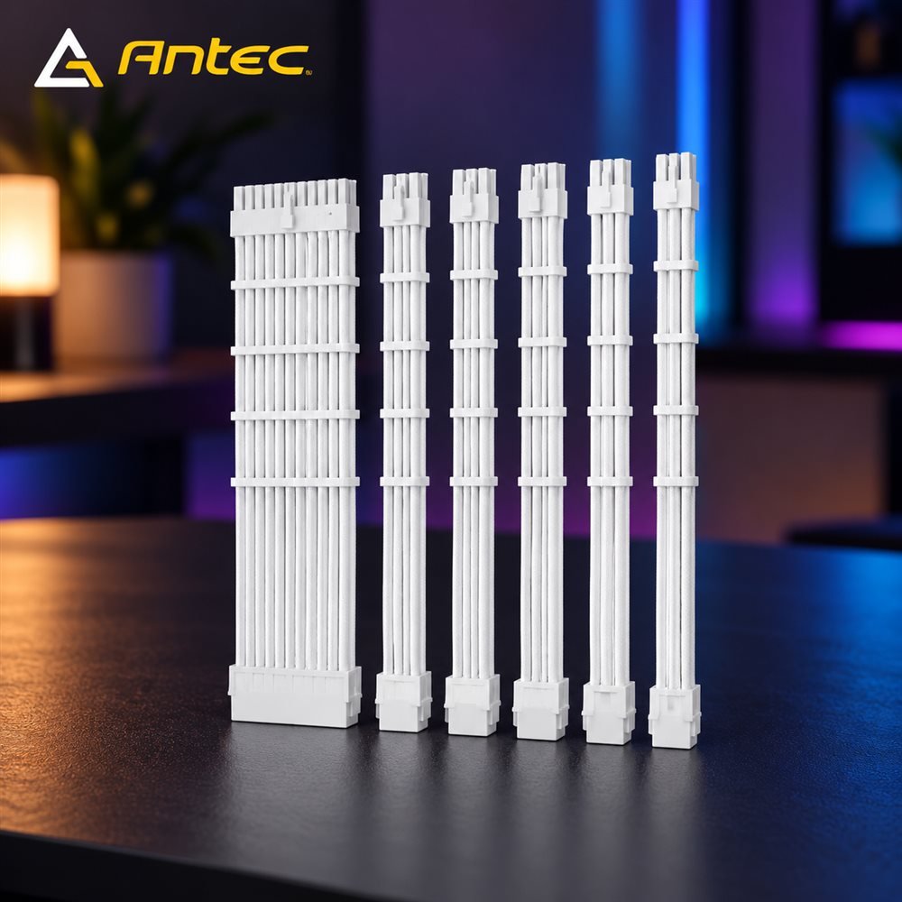 CABLE ANTEC PSU EXTENSION KIT WHITE 0-761345-99945-8 (1)