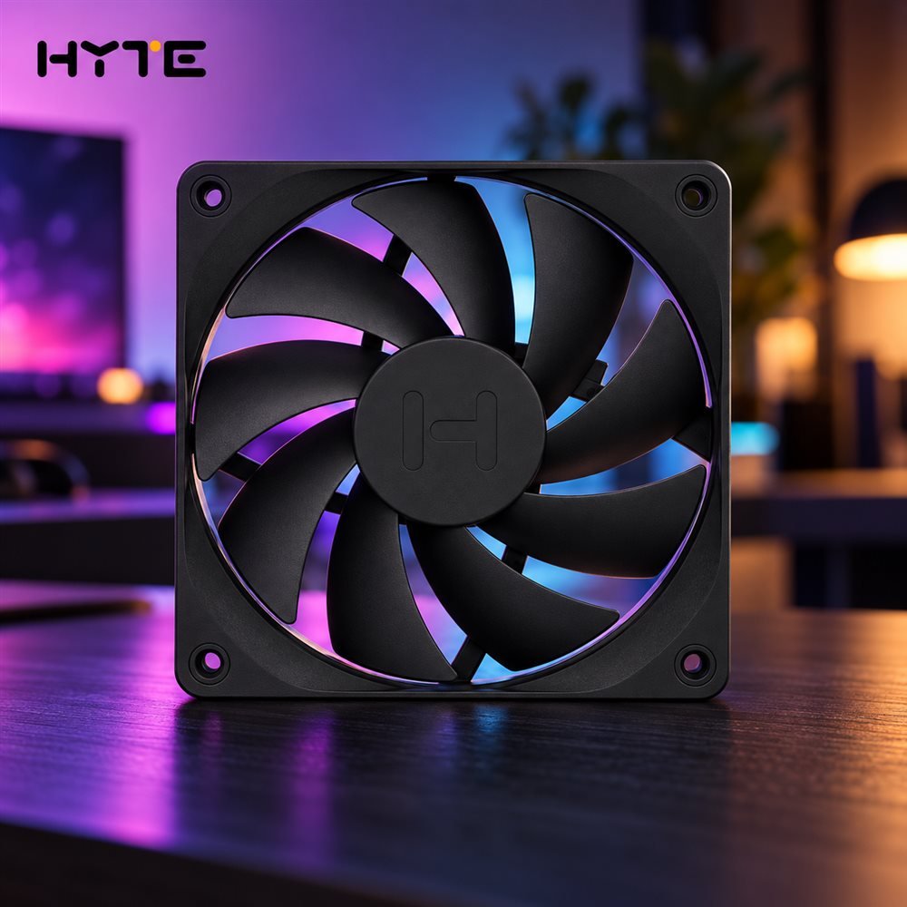CASE FAN HYTE FA12 120MM 4 IN 1 PACK PITCH BLACK FAN-HYTE-FA12-BB-4 (1)