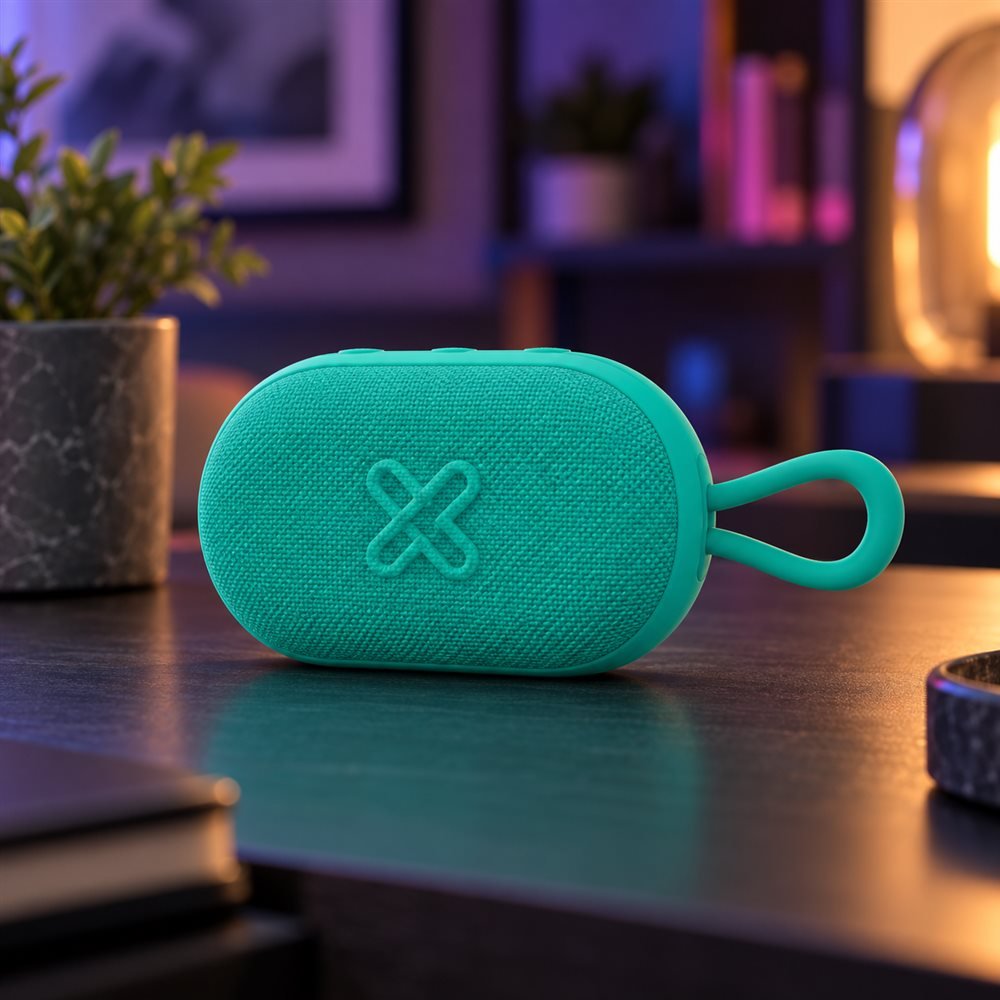 Altavoz Klip Groovesplash KBS-030Gn Bluetooth Ipx7 Tws verde (1)