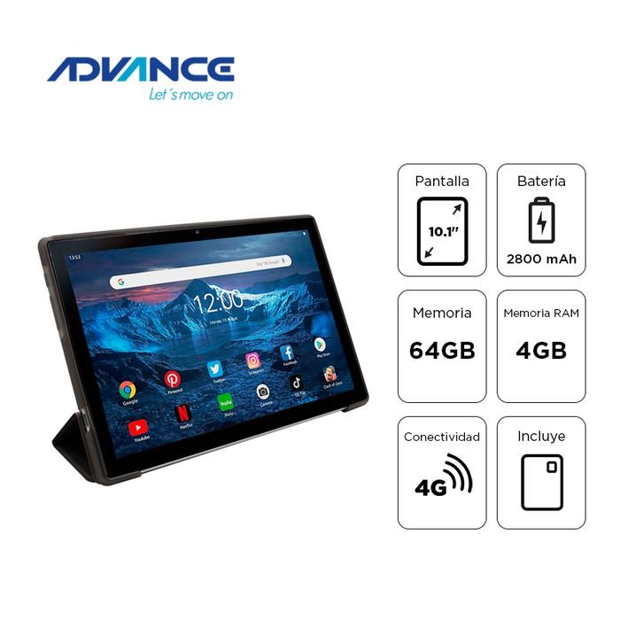 Tablet Advance SmartPad SP5706, 10.1" WXGA IPS, T310 2.00GHz, 4GB RAM, 64GB, Android 13 (1)