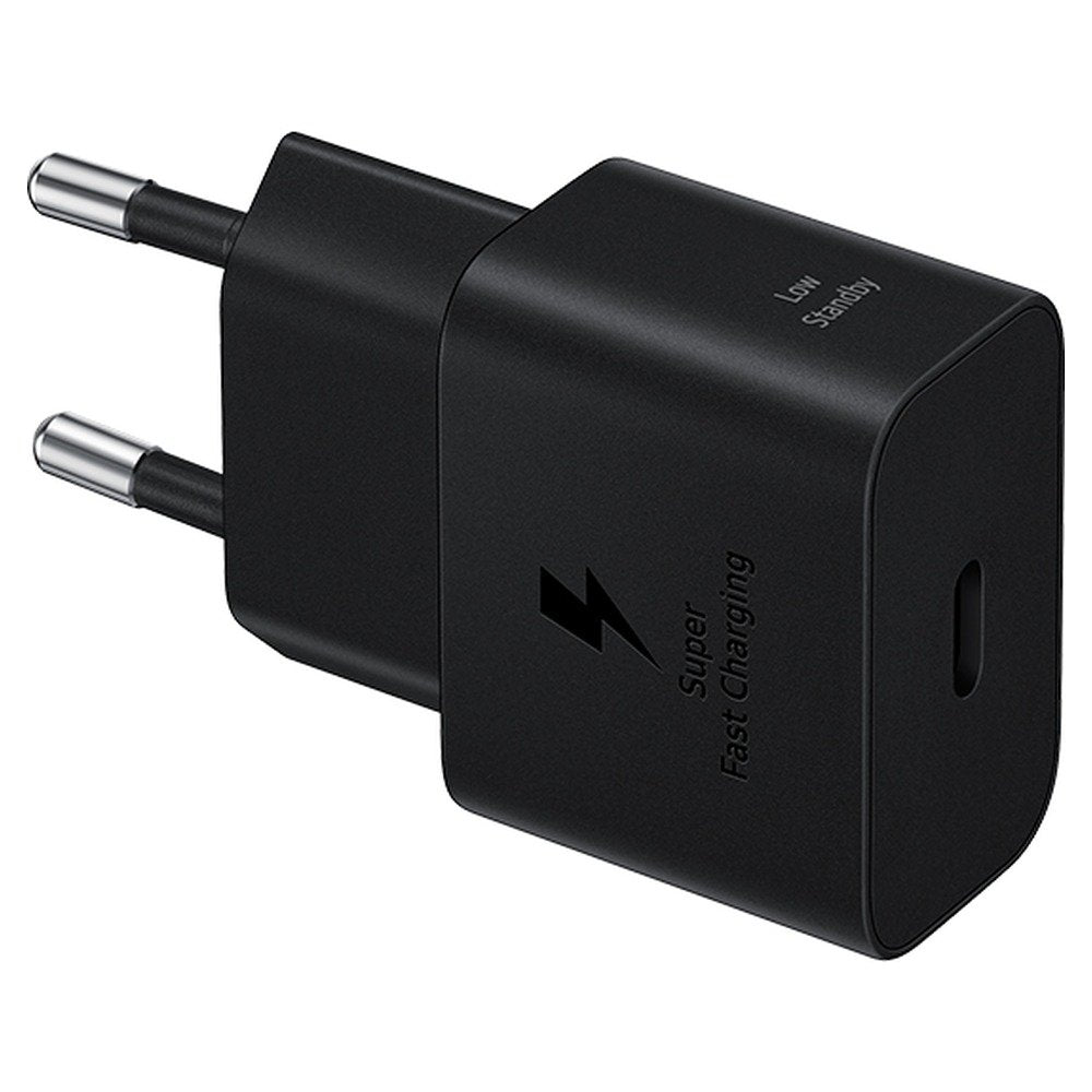 Adaptador de carga rápida USB-C (25W) con cable, color negro (1)