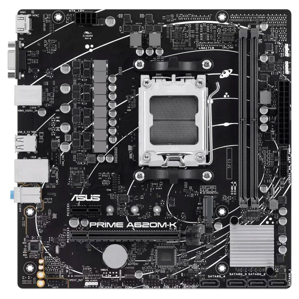 Motherboard ASUS PRIME A620M-K, Chipset AMD A620, Socket AMD AM5, mATX (1)