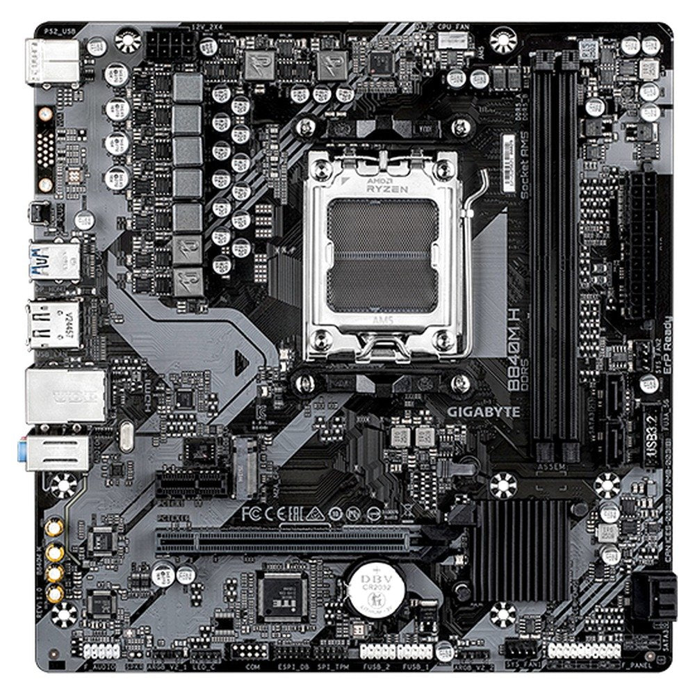 Motherboard GIGABYTE B840M H, Chipset AMD B840, Socket AMD AM5, mATX (1)