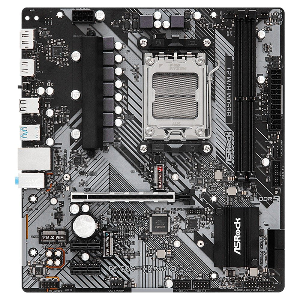 Motherboard ASRock B650M-H AM5 Socket Chipset AMD B650 DDR5 mATX (1)