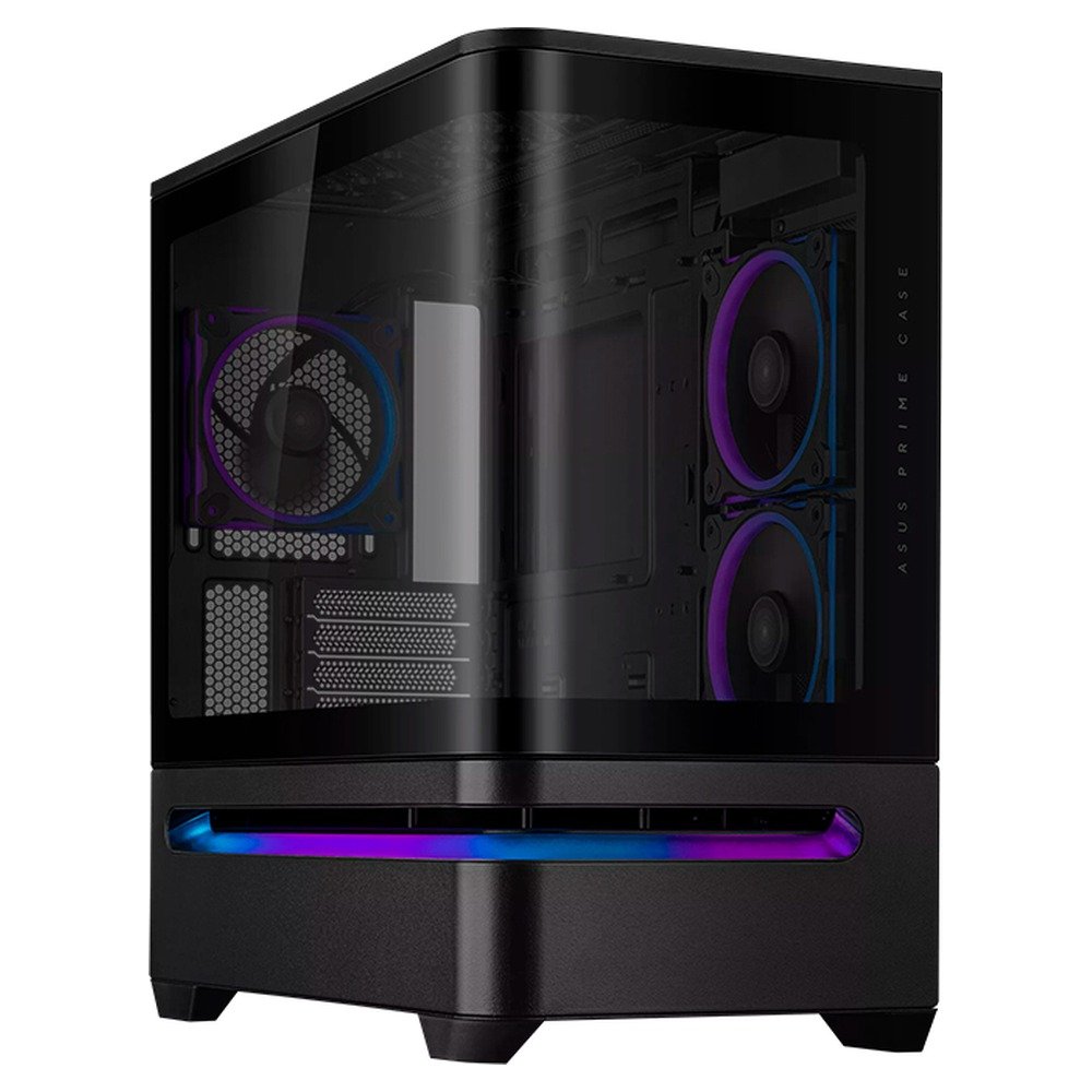 Gabinete De Pc Asus Prime Ap202 Argb Micro-atx Vidrio Templado Fan Argb X3 Color Negro (1)
