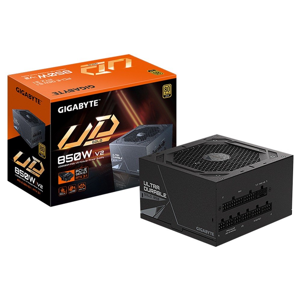 Fuente De Poder Gigabyte Gp-ud850gm Pg5 V2 850w 80+ Gold · Negro (1)