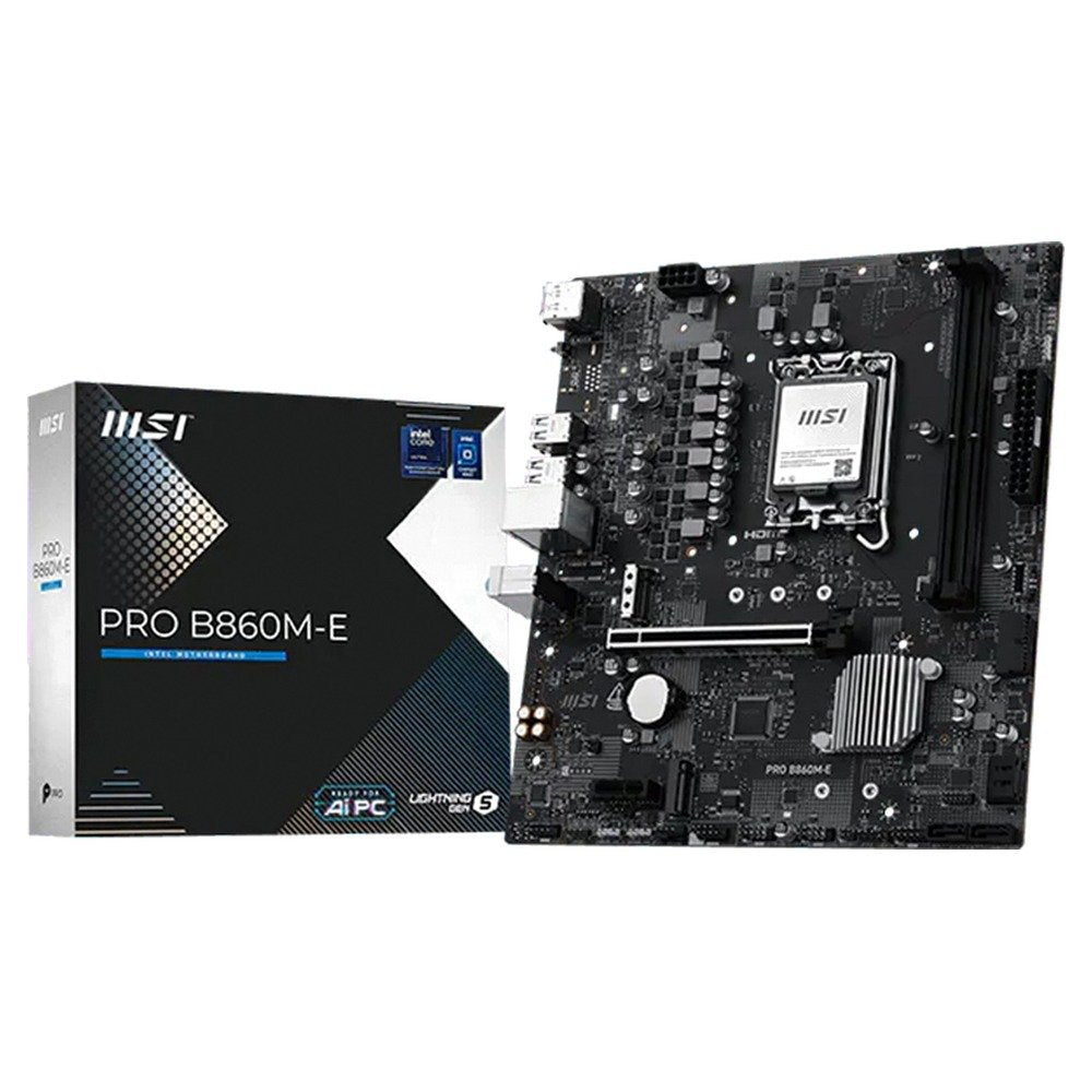 Mother Intel B860m-e Msi Pro Lga1851 2xddr5 M-atx Negro (1)