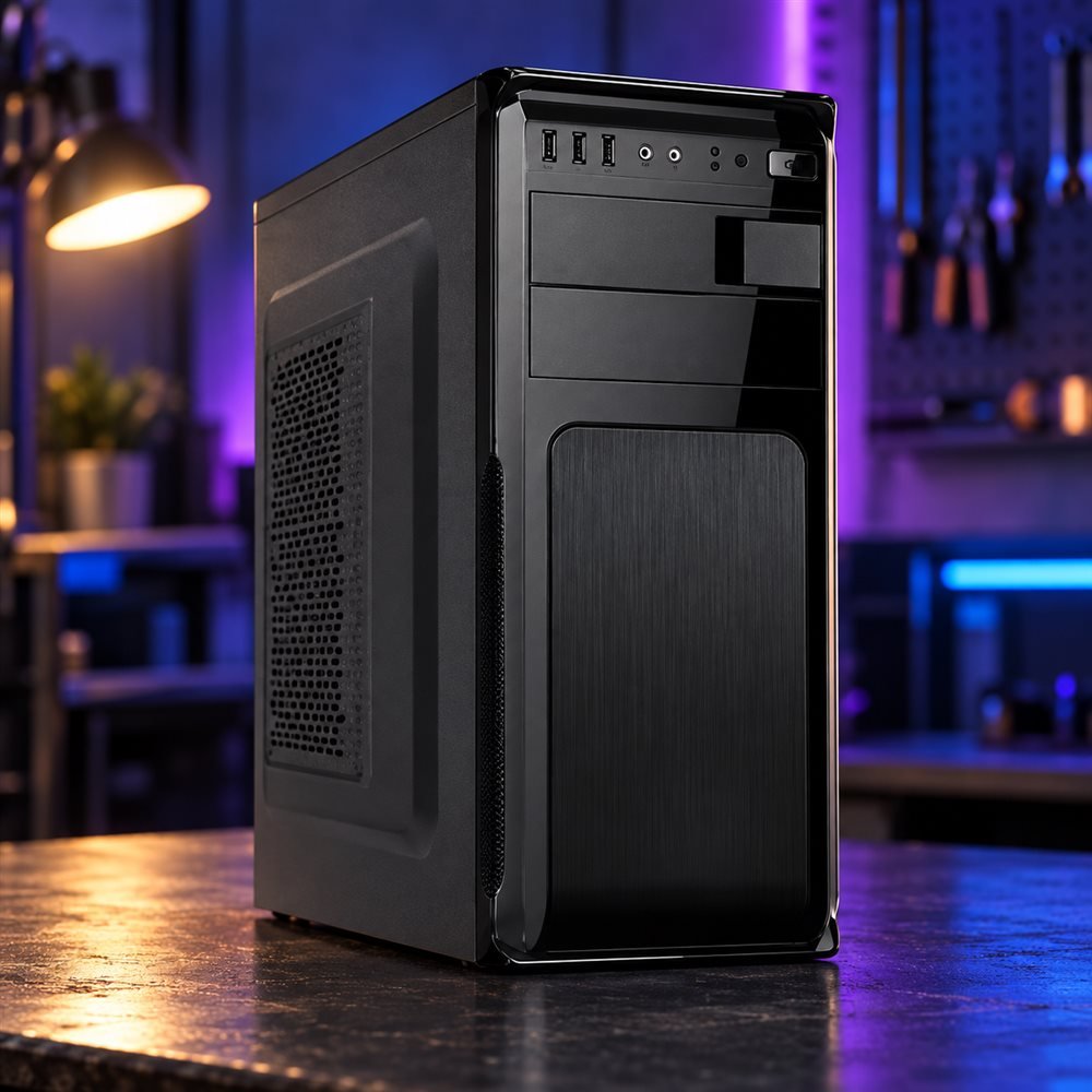 Kit Gabinete Fuente Atx 600w Xtech Negro Xtq-209 Intel Amd (1)