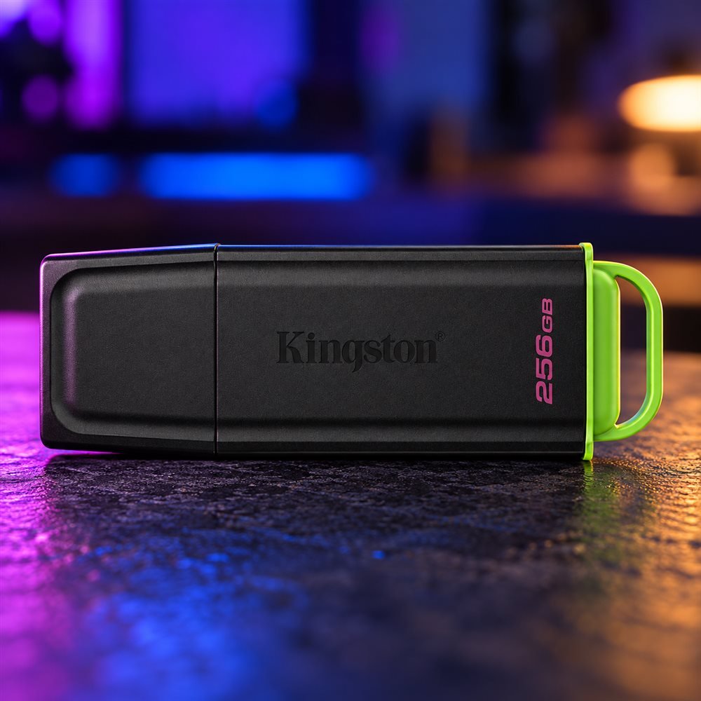 MEMORIA USB KINGSTON DATATRAVELER EXODIA G2 256GB USB 3.2 GEN 1 · VERDE LIMA (1)