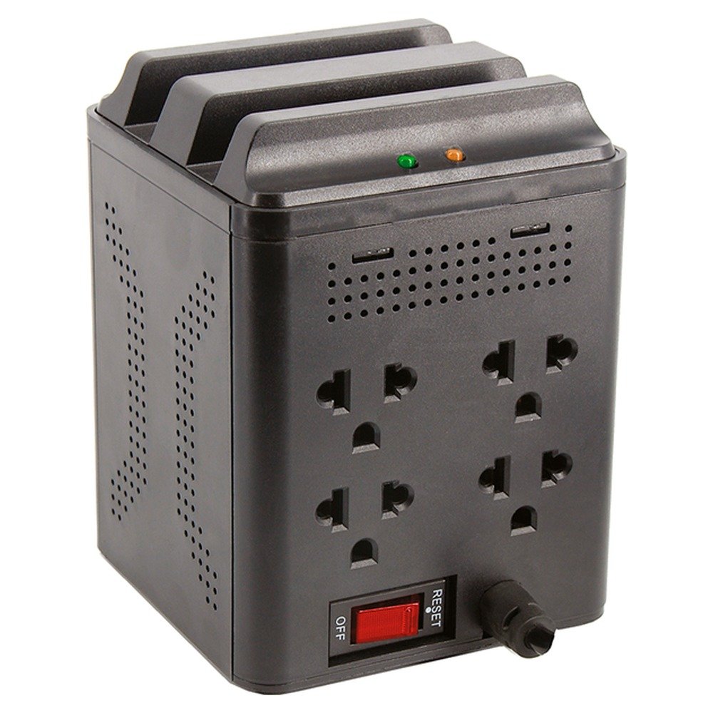 Estabilizador CDP RUAVR1004i AVR 1000VA/500W 4 salidas 4 USB (2A/2C) 120J (1)