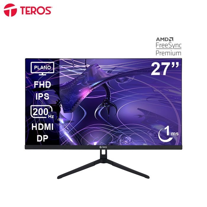 Monitor Gaming Teros Te-2786g 27 Fhd Ips 200hz, 1ms Freesync Negro (1)