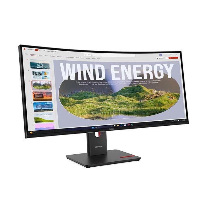 Monitor Curvo Lenovo ThinkVision T34WD-40 34" 1500R/WLED WQHD/VA/HDMI/DP/RJ-45/USB-C/USB-A (1)