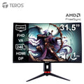 Monitor curvo gaming TEROS TE-3219G, 31.5" FHD VA, 240Hz, 1ms, HDMI, DP, Audio out (1)