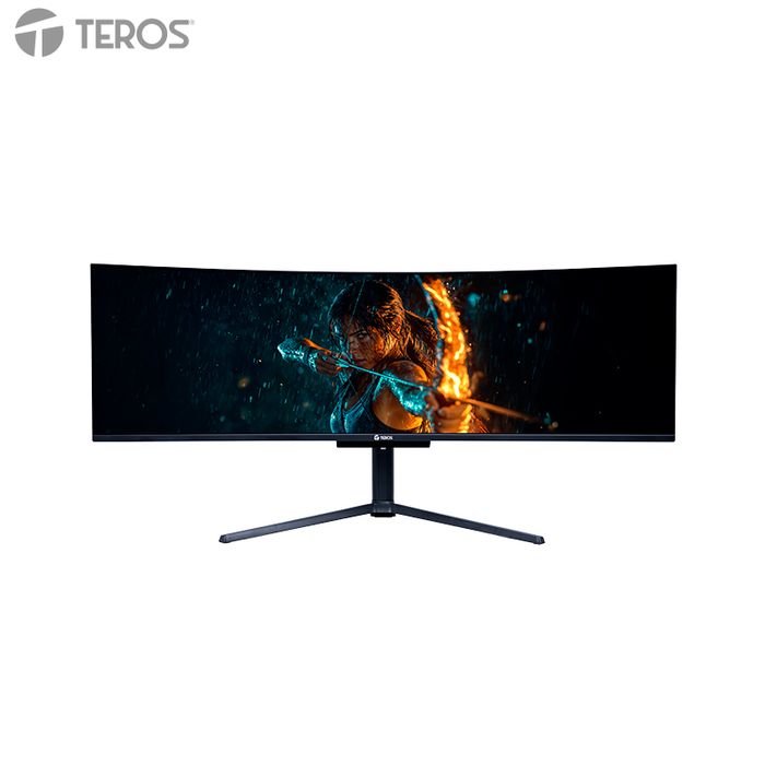 Monitor curvo gaming TEROS TE-4921G, 49" UWQHD QD-OLED, 144Hz, 0.03ms, HDMI, DP, Audio out (1)