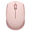 Mouse óptico inalámbrico Logitech M170, ambidiestro, receptor USB, 2.4 GHz, Rosa. (1)