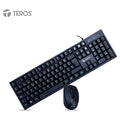 Kit Teclado + Mouse TEROS TE-5015S, negro (1)