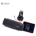 Kit 4 en 1 Teclado + Mouse + Auriculares + Mousepad TEROS TE-5014S (1)