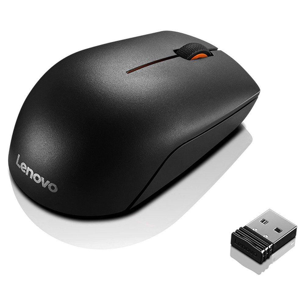 Mouse Lenovo 300 compacto, inalámbrico (2.4GHz a través de nano receptor USB-A), Negro (1)