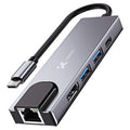 Xtech · Hub · 5 puertos · 5-in-1 USB-C® RJ-45 XTC-5 (1)