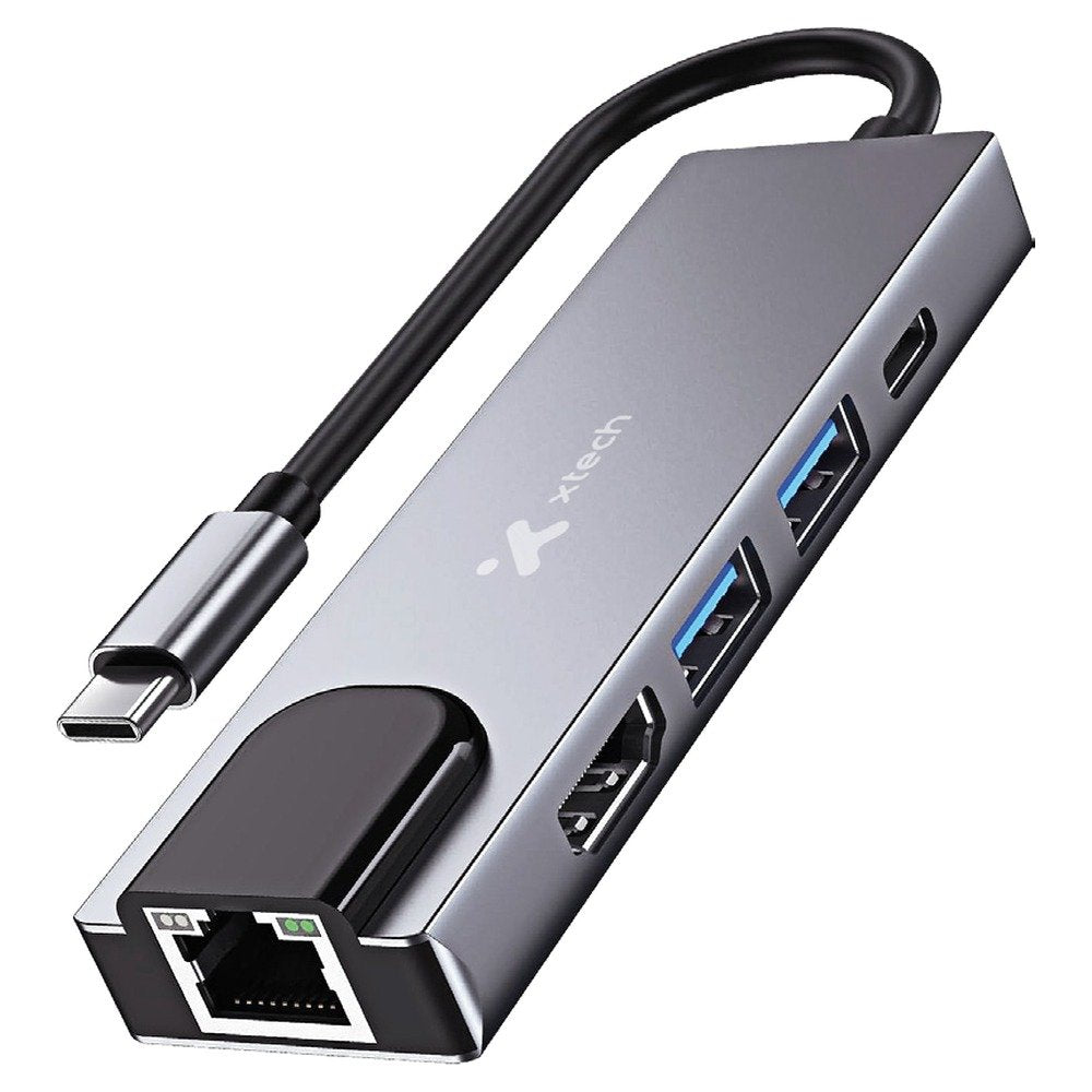 Xtech · Hub · 5 puertos · 5-in-1 USB-C® RJ-45 XTC-5 (1)