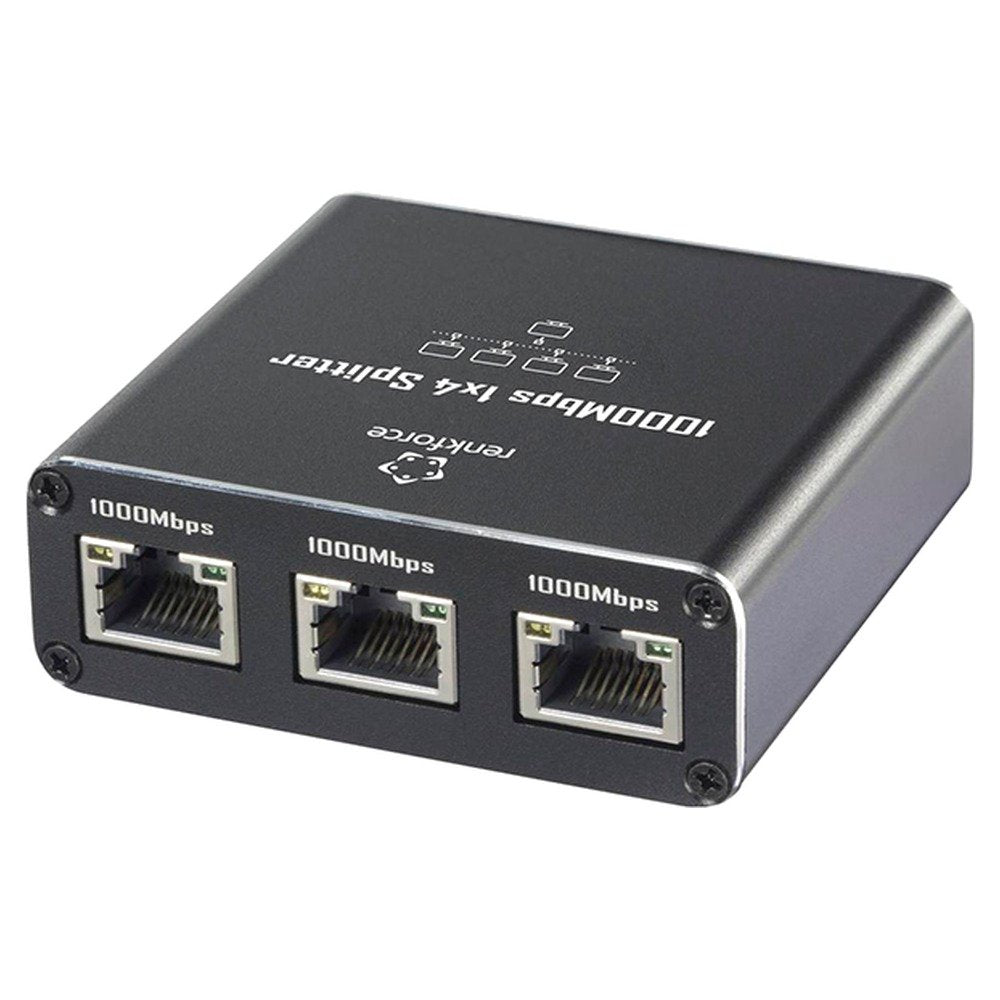 Switch Gigabit Ethernet Renkforce RF-GES-400 con 4 puertos RJ45 y alimentación por USB (1)
